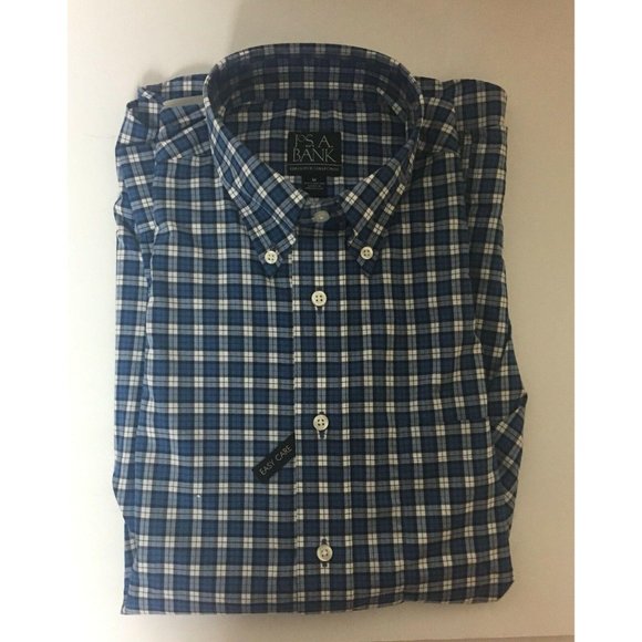 Jos. A. Bank Other - Jos A Bank Checkered Blue White Button Down M